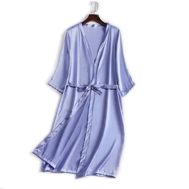 100% Natural Silk Healthy Sleep Robes For Women