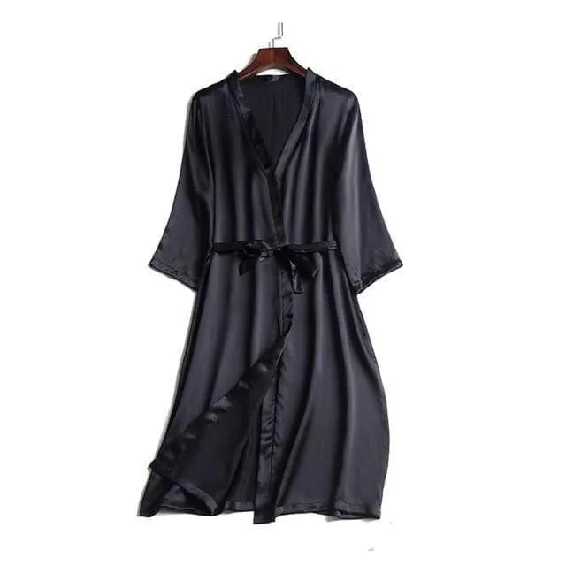 100% Natural Silk Healthy Sleep Robes For Women