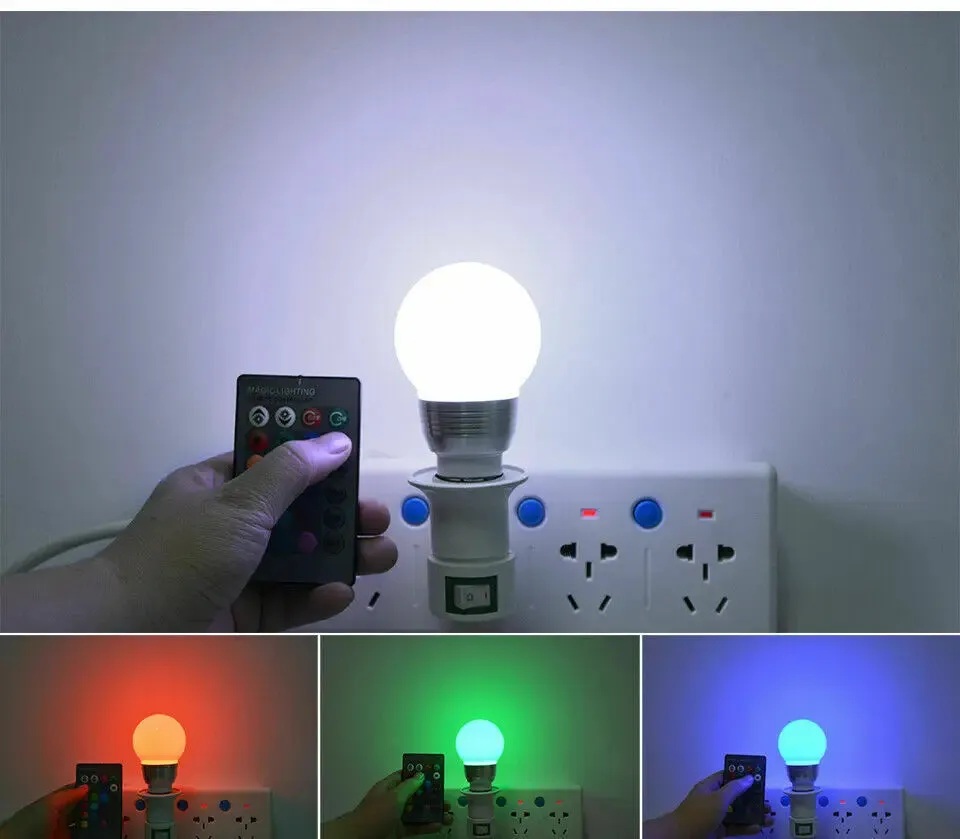 16Color Changing LED RGB Globe Light Bulbs