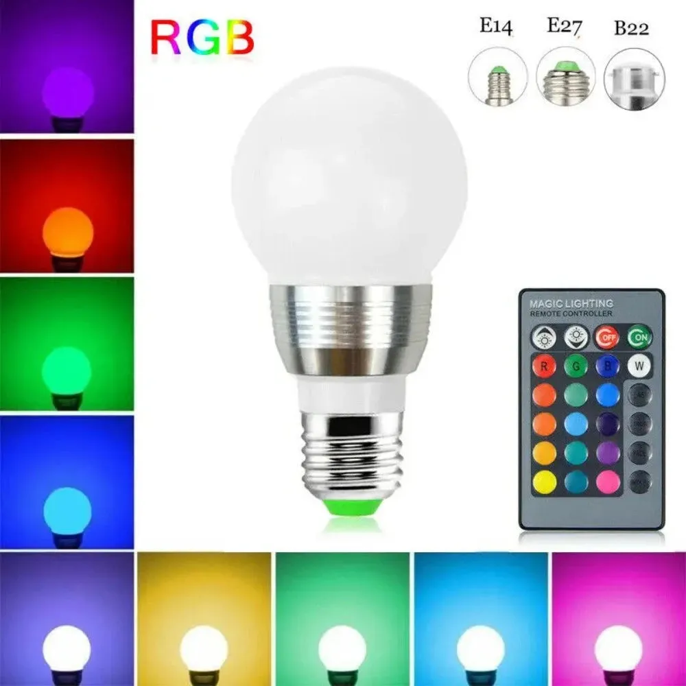 16Color Changing LED RGB Globe Light Bulbs