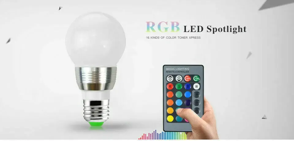 16Color Changing LED RGB Globe Light Bulbs