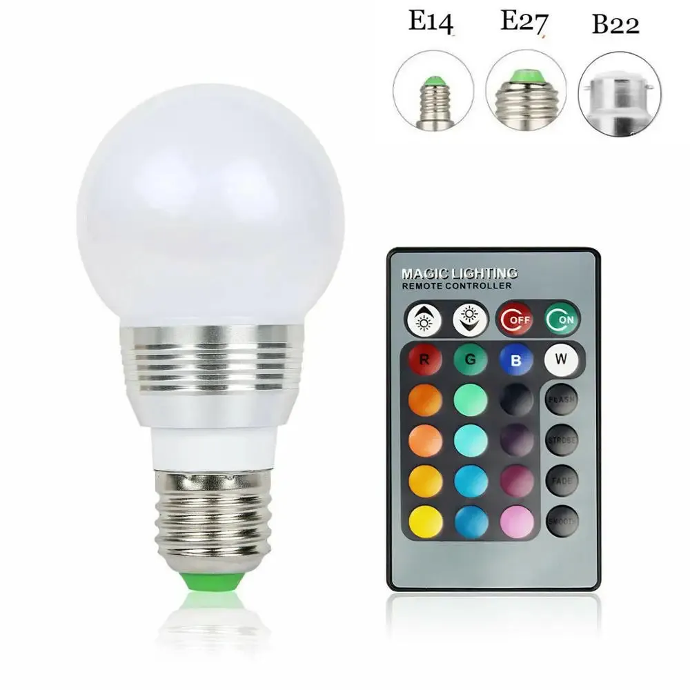 16Color Changing LED RGB Globe Light Bulbs