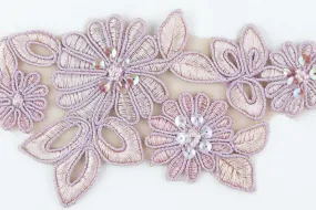 2 3/4" Elegant Mauve Beaded & Sequined Trim