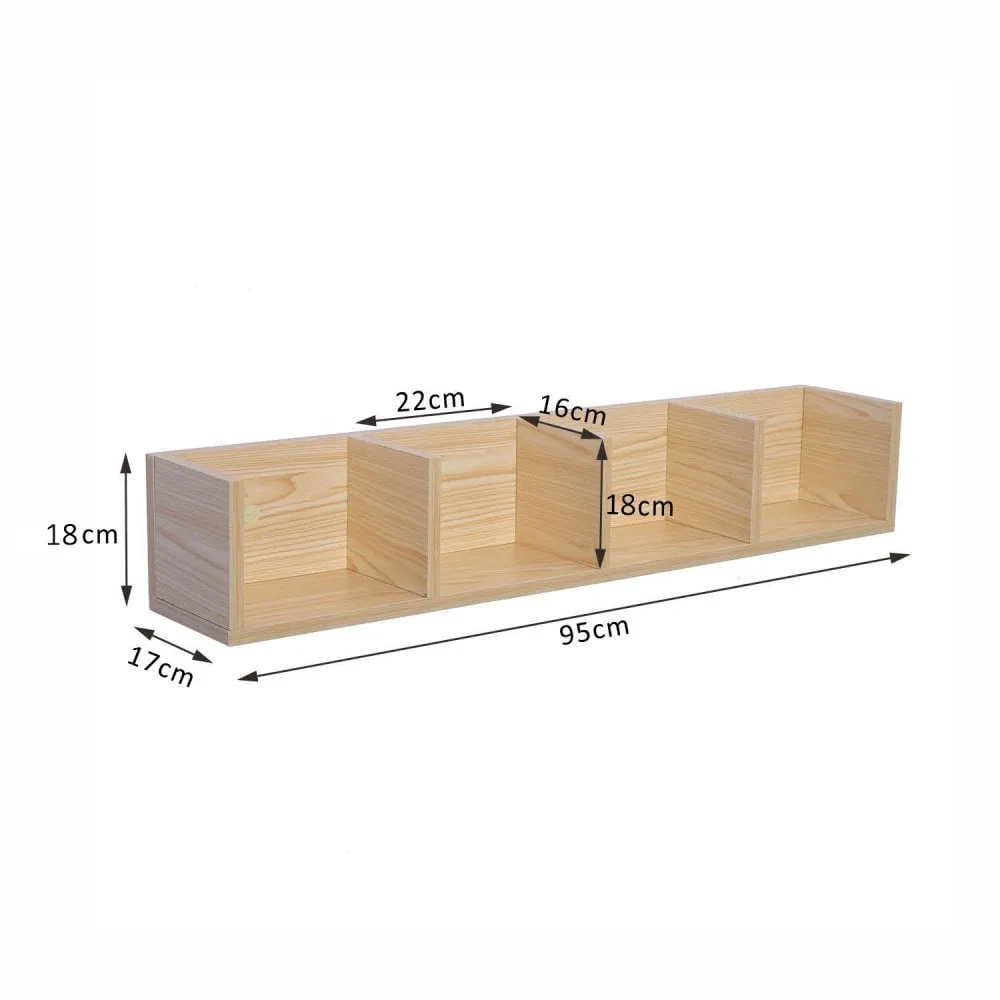 95Lx17Wx16.5H cm Multi-Media Storage Wooden Shelf