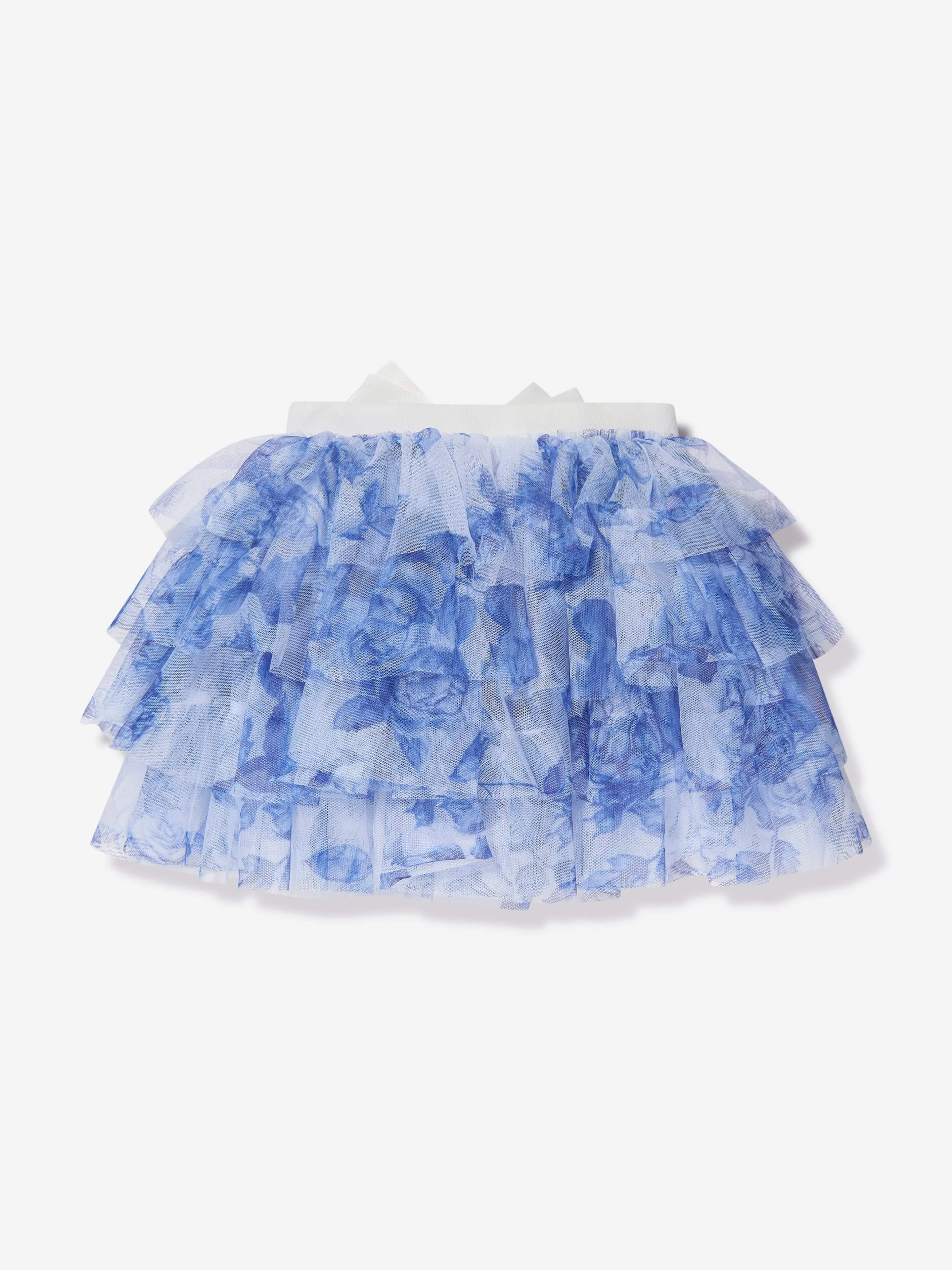 Angels Face Girls Floral Tulle Abbie Skirt in White