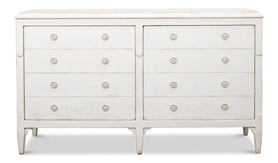 Antique White Faux Drawer Sideboard