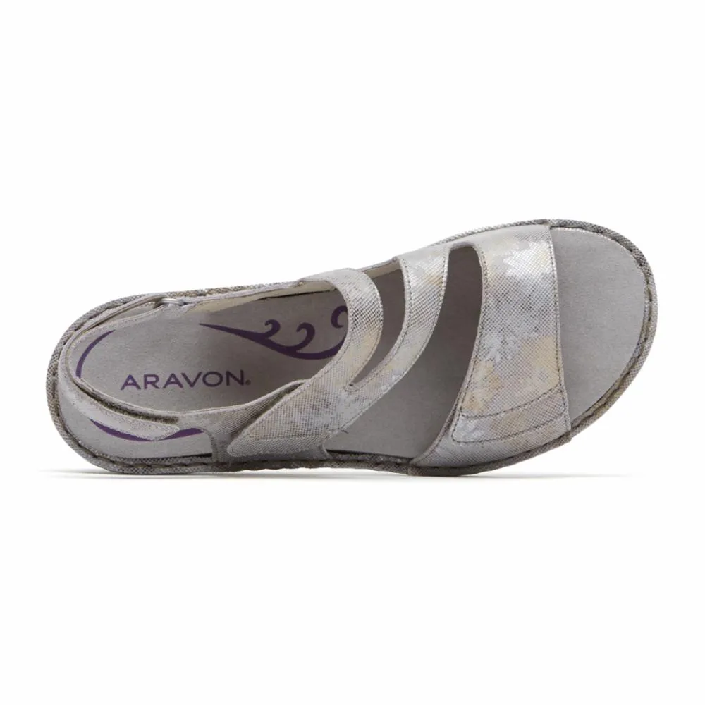 Aravon CAMBRIDGE 3 STRAP SILVER/FLORAL