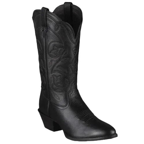 Ariat Ladies Heritage Western Black R Toe Deertan Boot 10001037