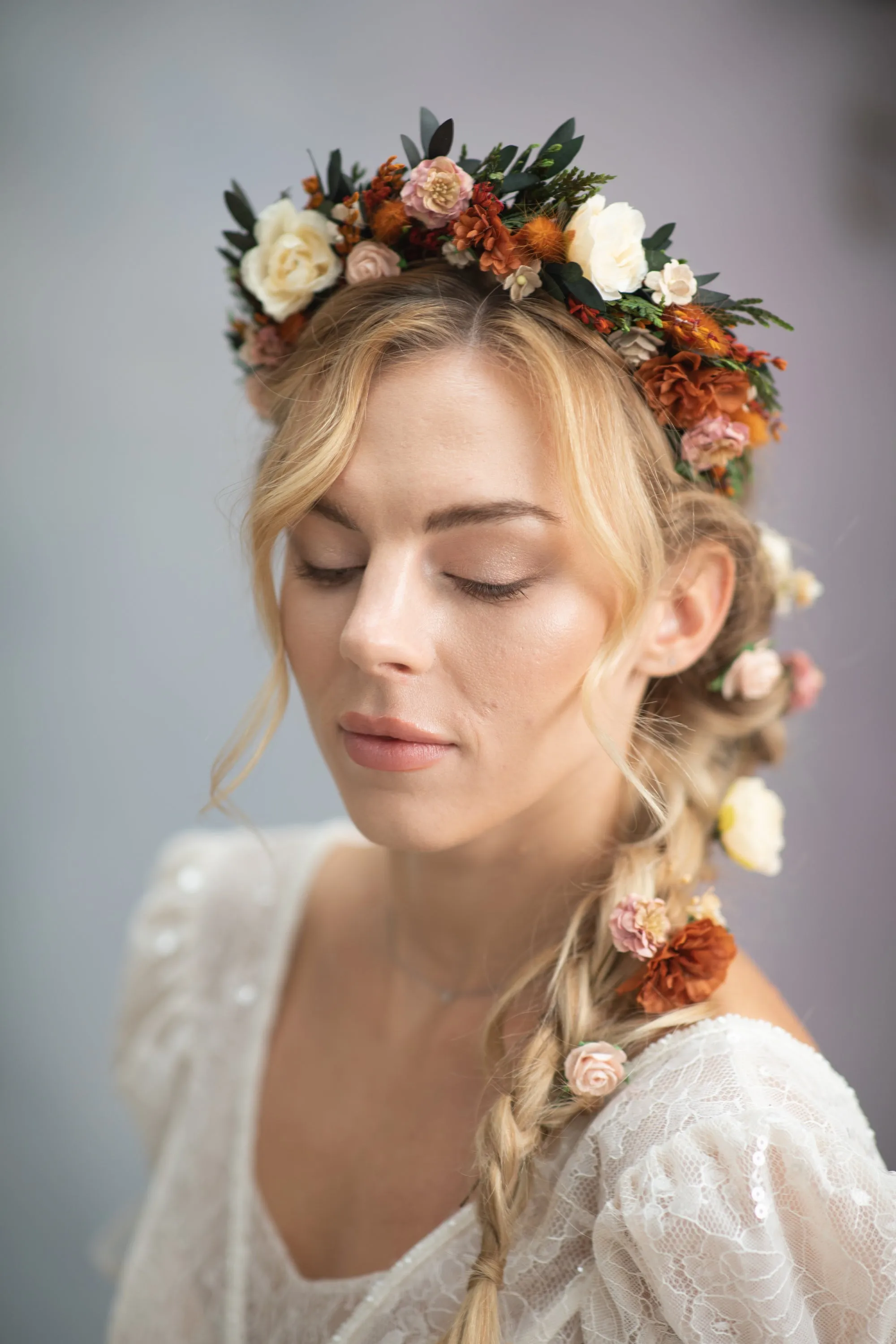 Autumn burnt orange headband