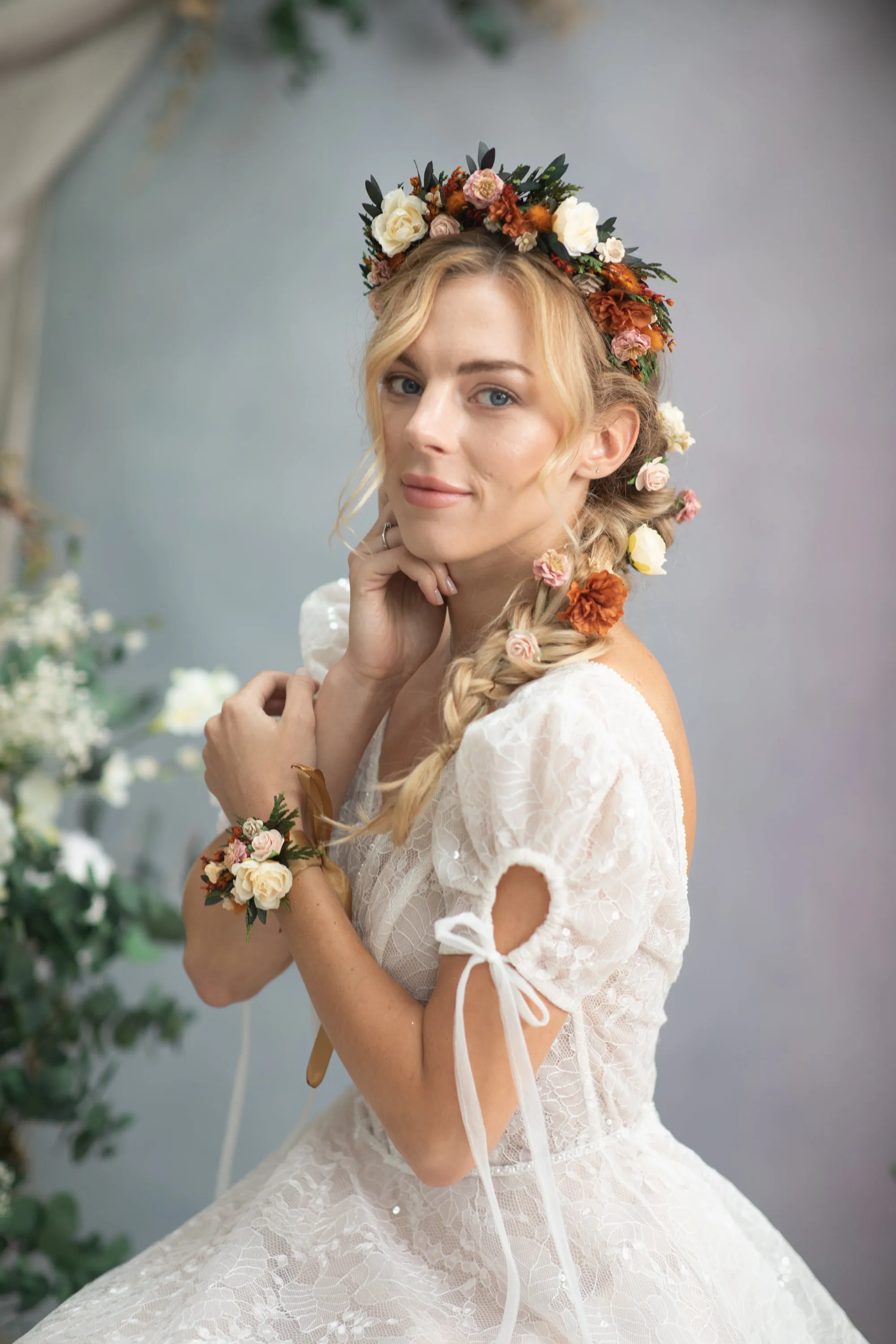 Autumn burnt orange headband