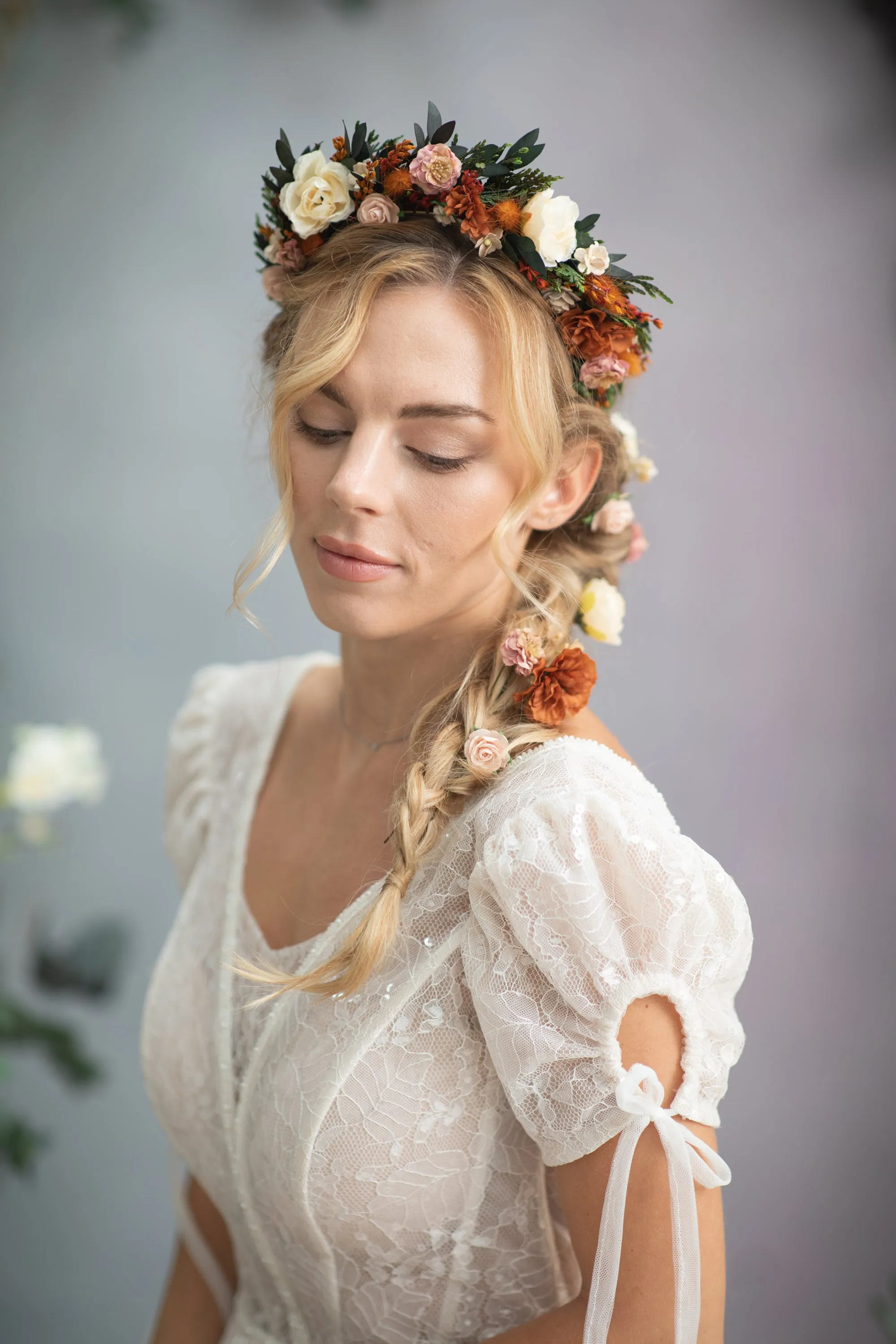 Autumn burnt orange headband