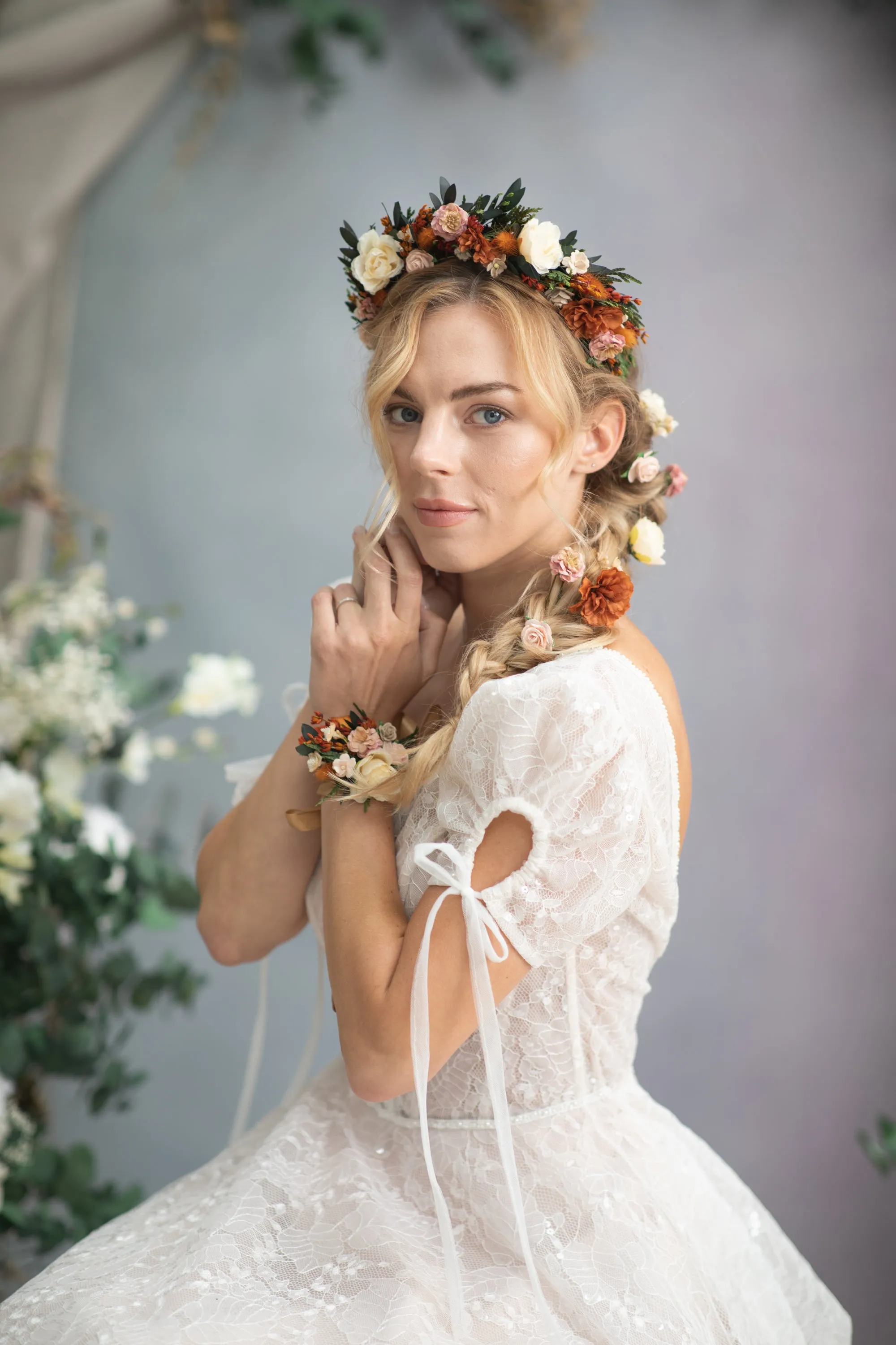 Autumn burnt orange headband