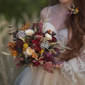 Autumn flower bouquet Natural Fall wedding Bridal accessories Autumn bride Customisable bouquet Long lasting bridal bouquet October wedding