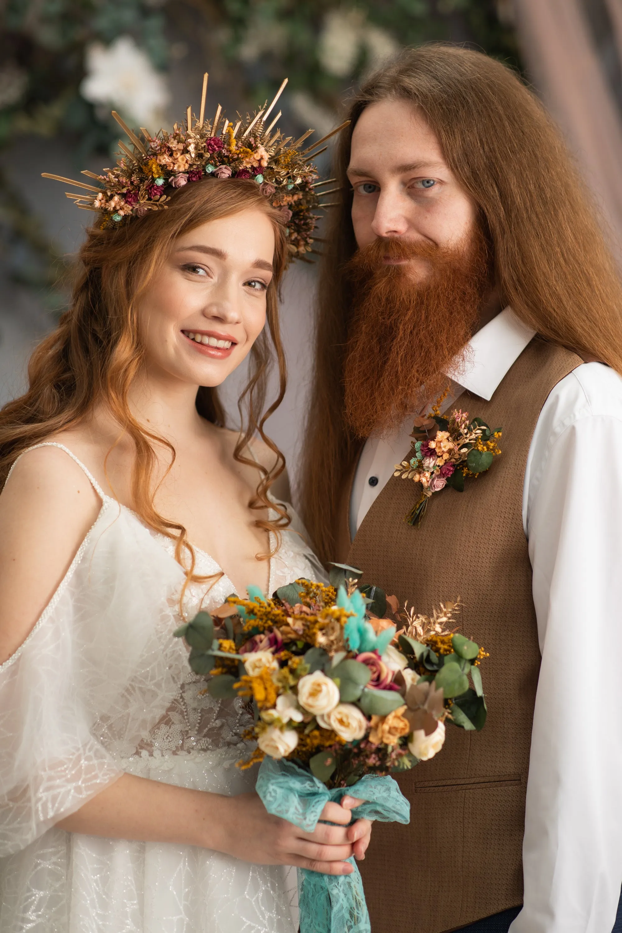 Autumn flower boutonniere