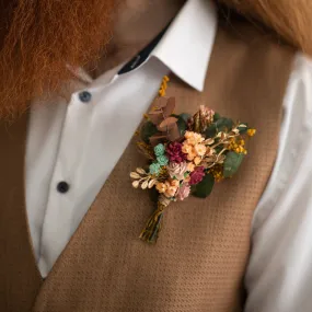 Autumn flower boutonniere