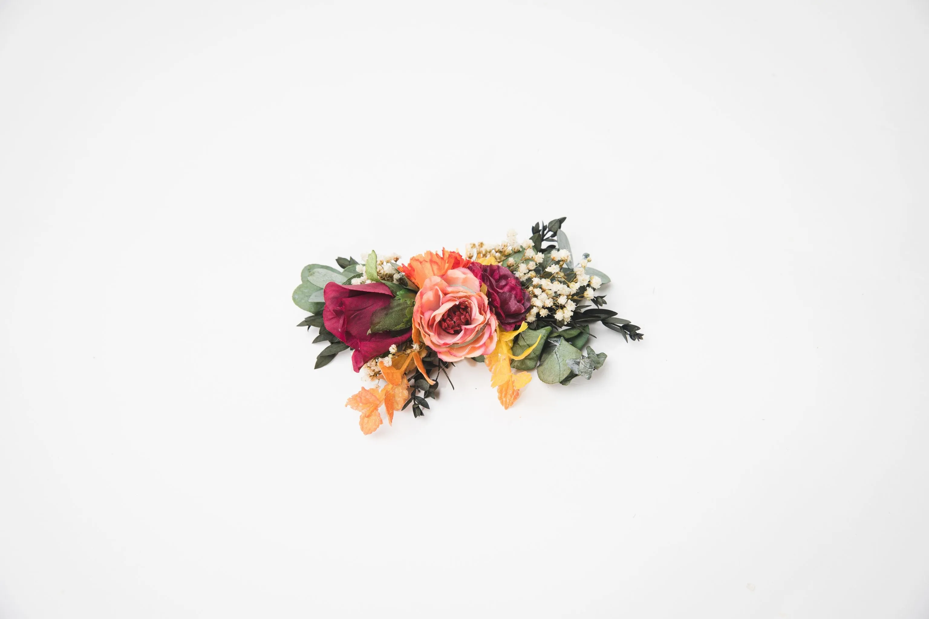 Autumn flower hair comb Wedding hair comb Bridal headpiece Eucalyptus hair comb Fall headpiece Magaela Flower Hair accessories Handmade