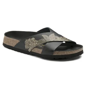 BIRKENSTOCK PREMIUM DAYTONA HEX ORNAMENTS BLACK/GOLD - WOMENS