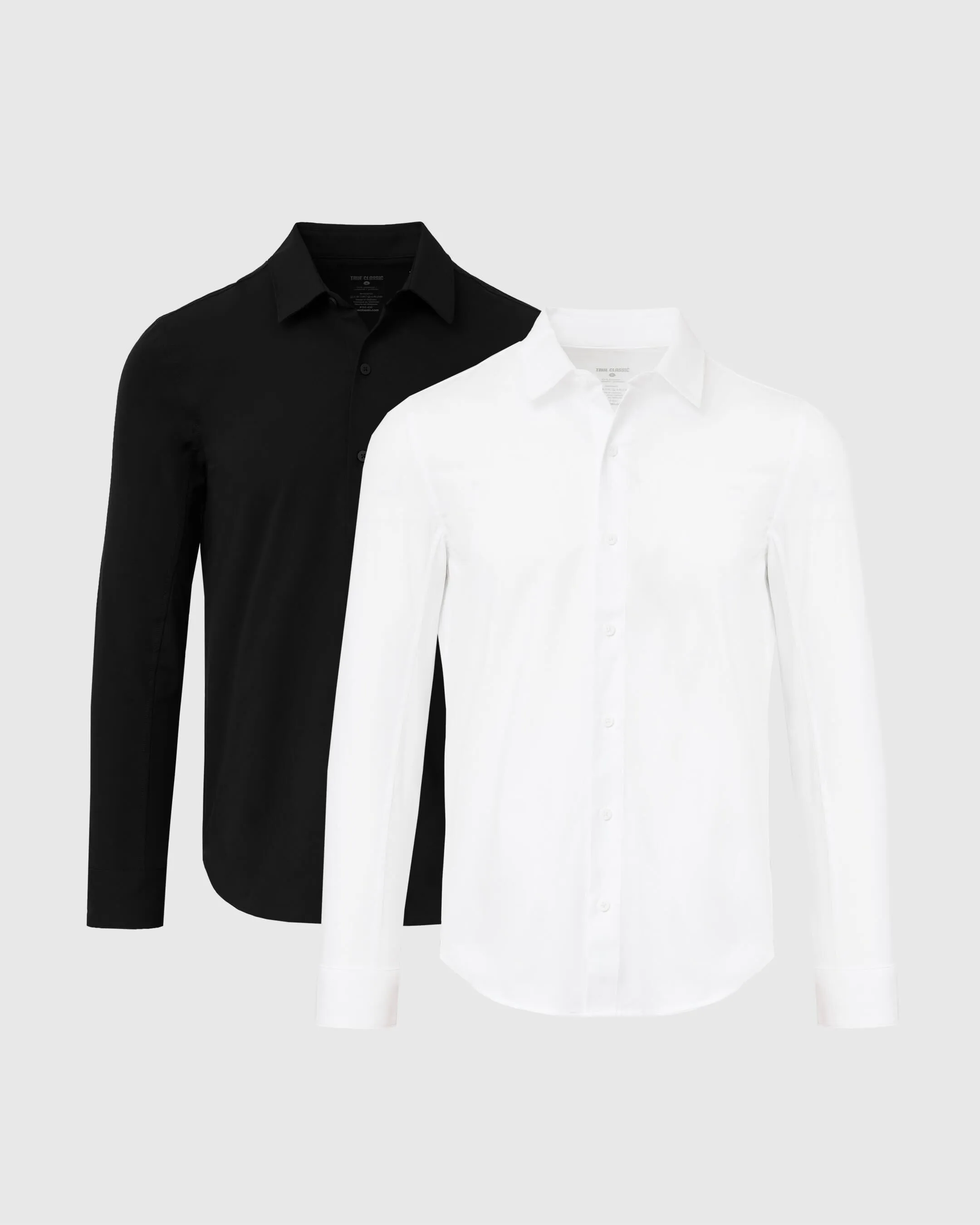 Black & White Commuter Long Sleeve Shirt 2-Pack