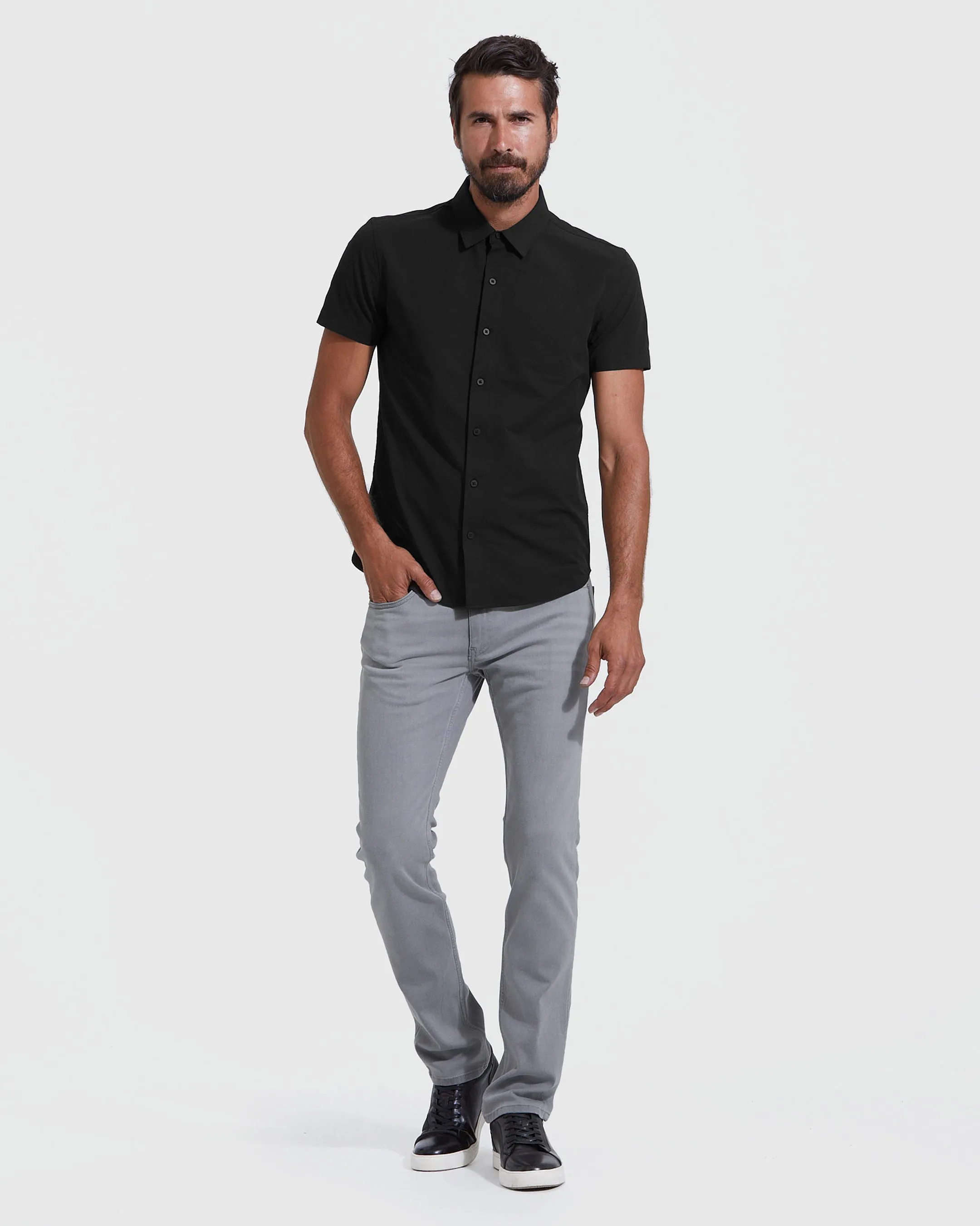 Black Commuter Short Sleeve Shirt