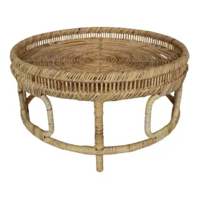 Boho Round Rattan Coffee Table