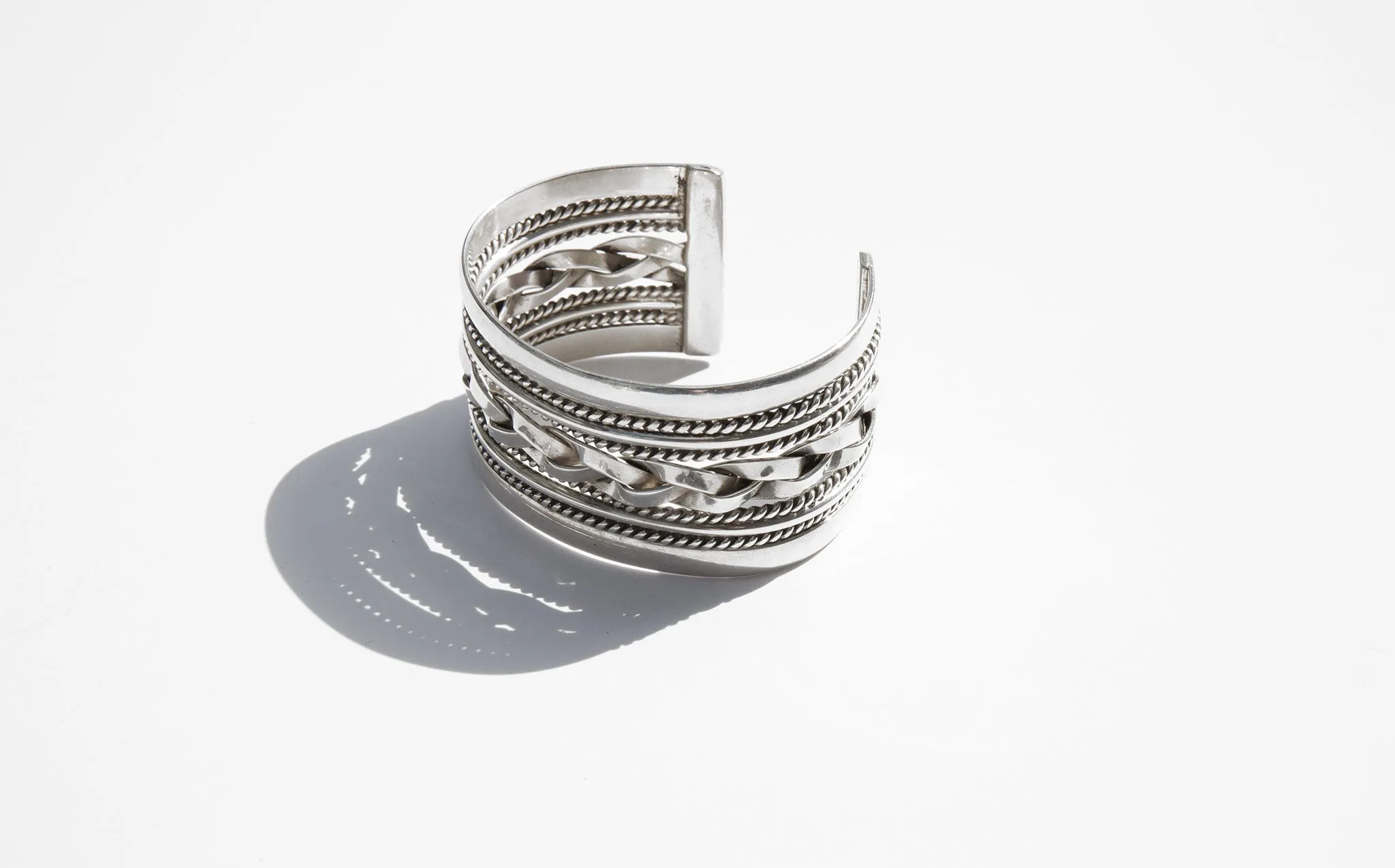 Braid Strand Silver Cuff