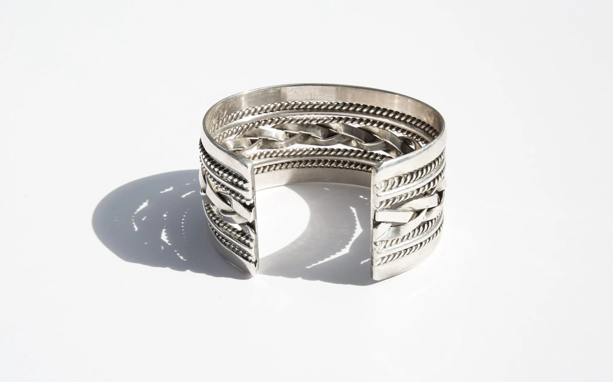 Braid Strand Silver Cuff