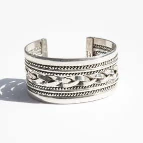 Braid Strand Silver Cuff