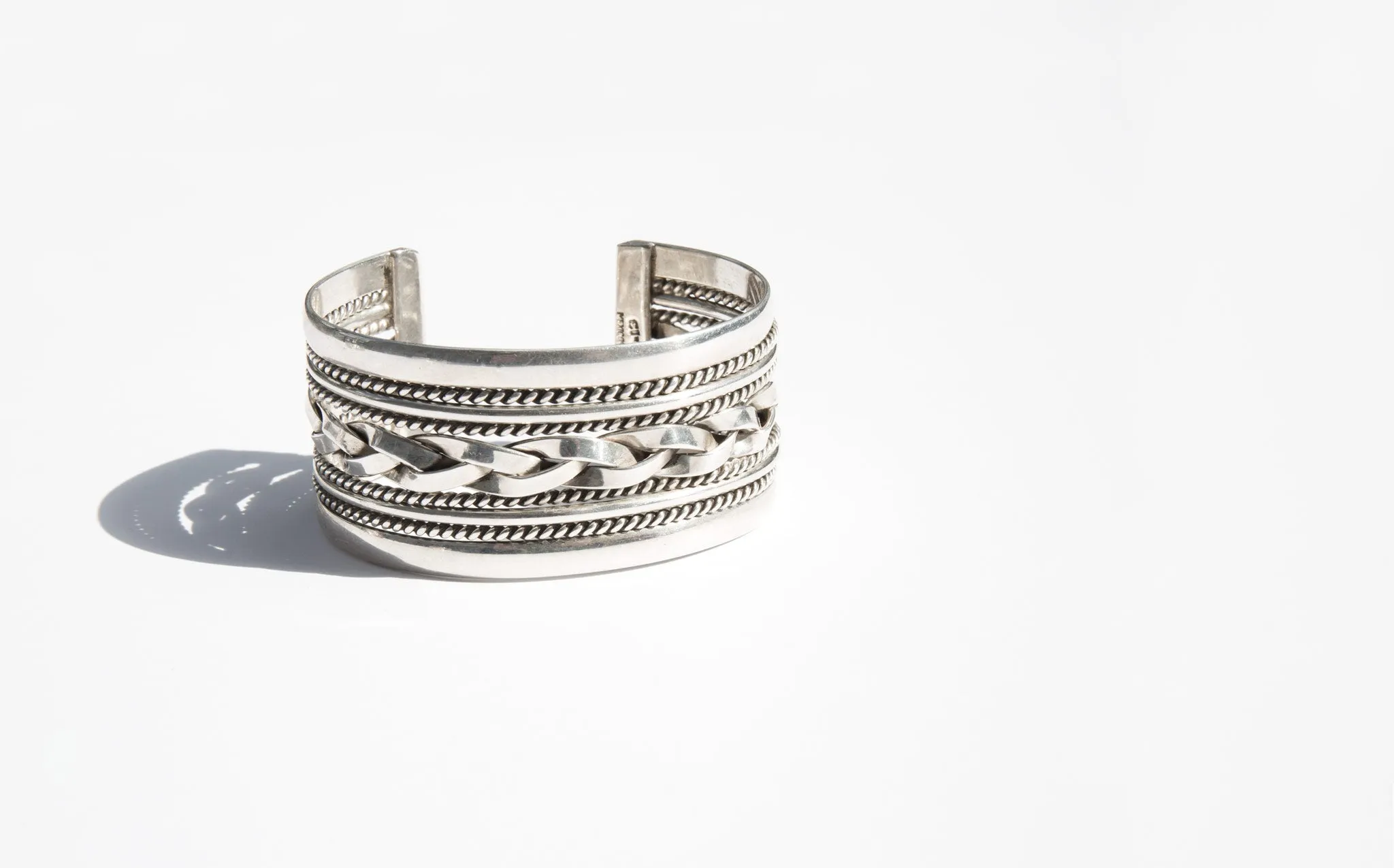 Braid Strand Silver Cuff