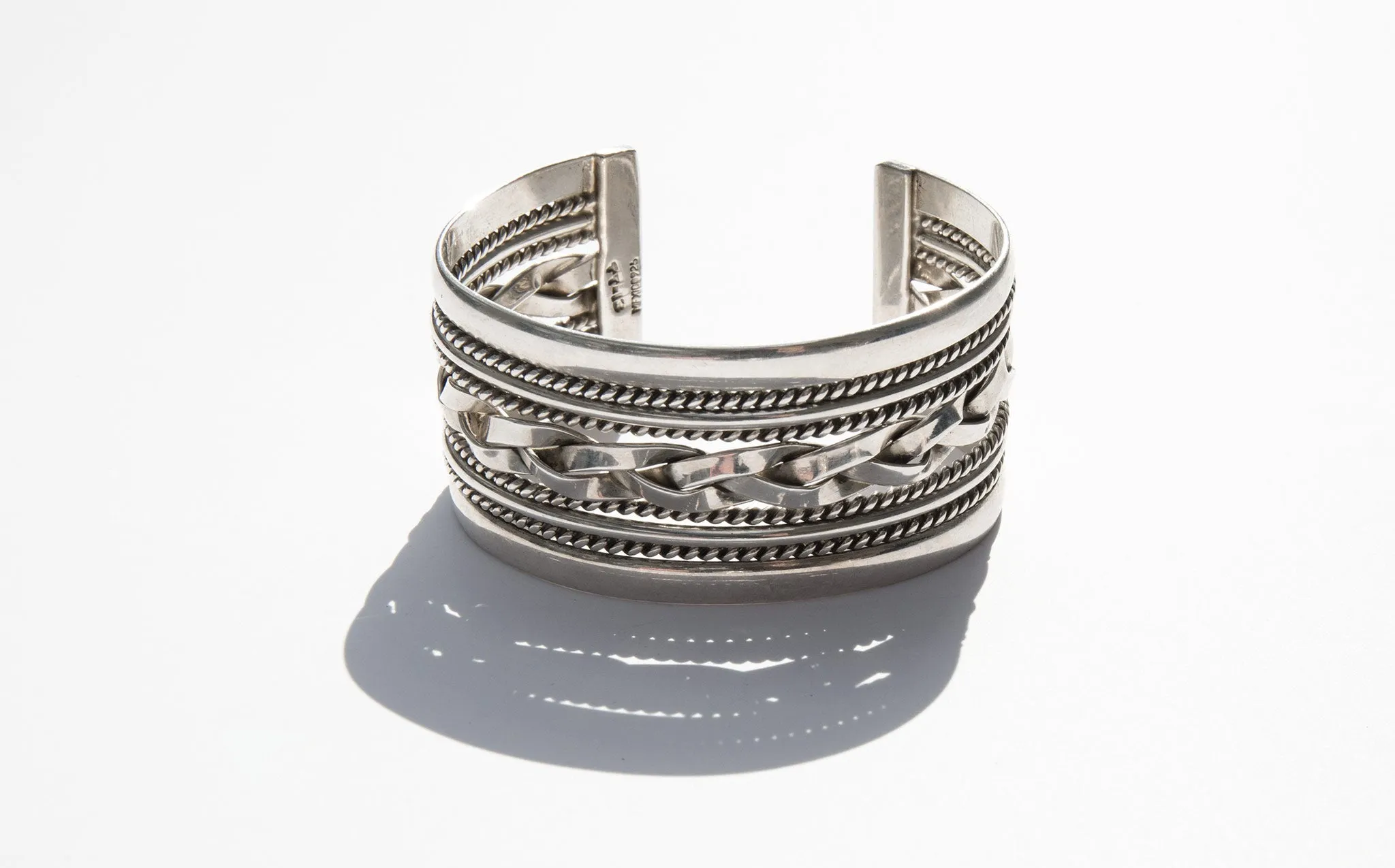 Braid Strand Silver Cuff