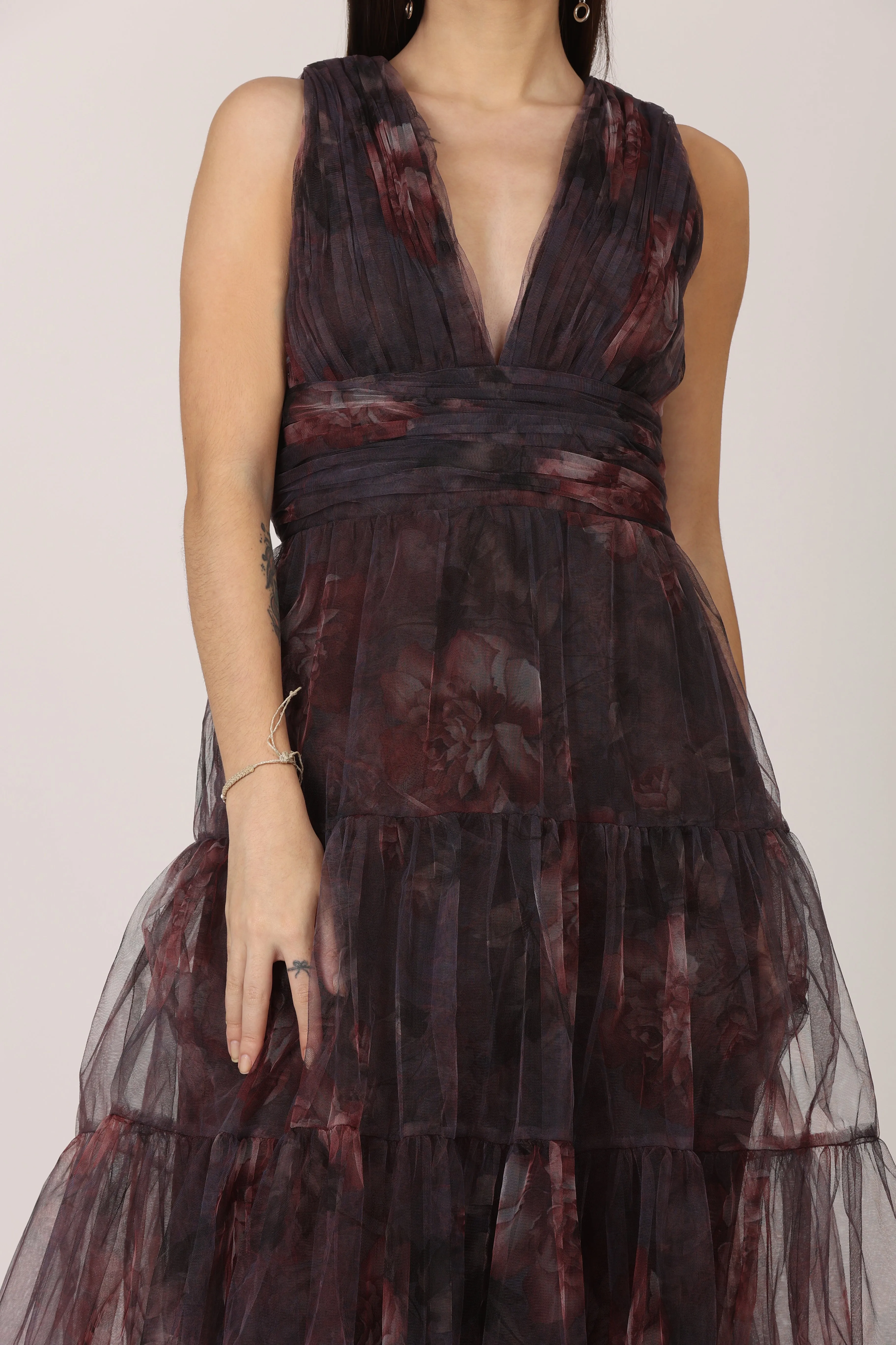 Candace Maxi Dress in Plum Floral