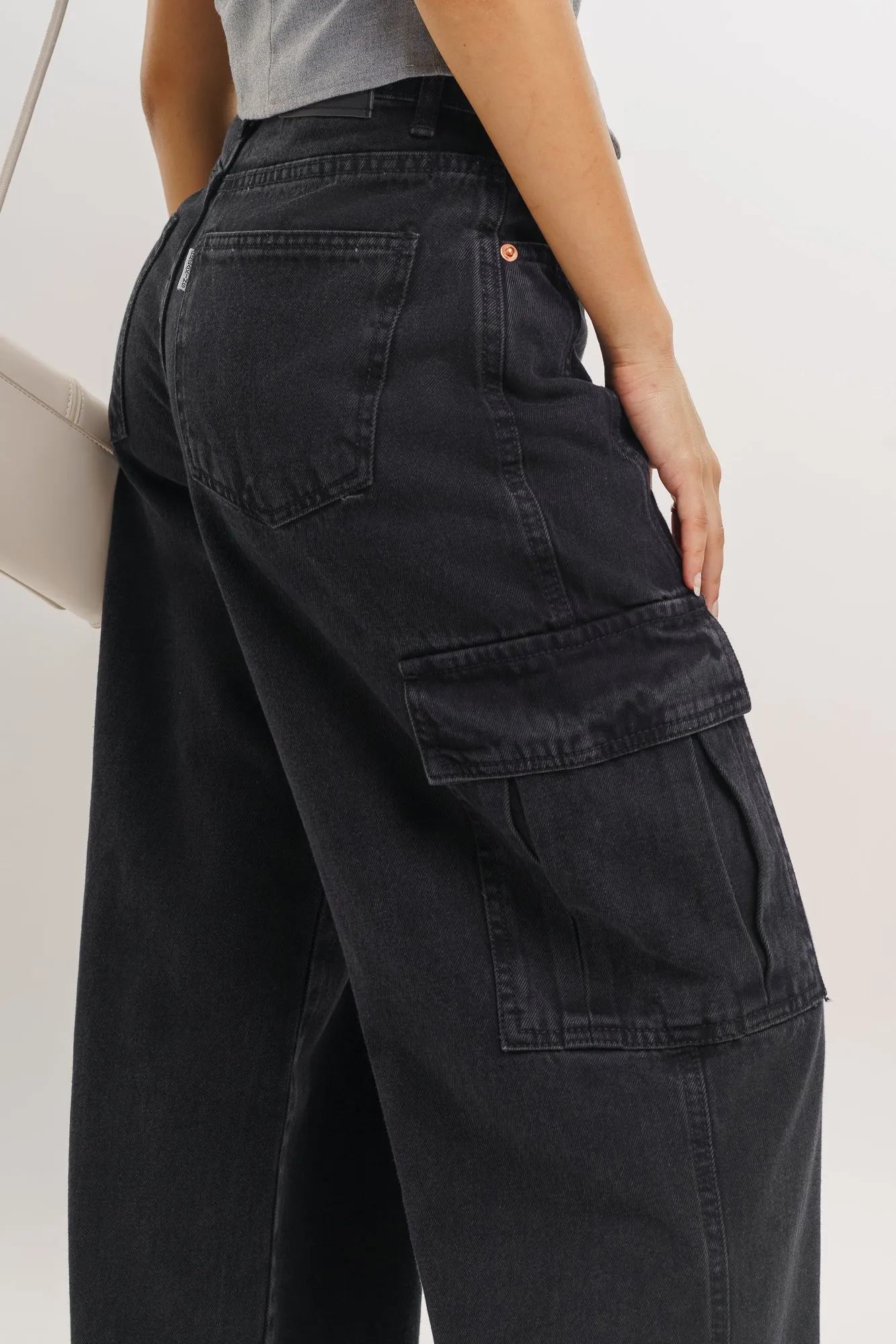 Charcoal Black Cargo Pants