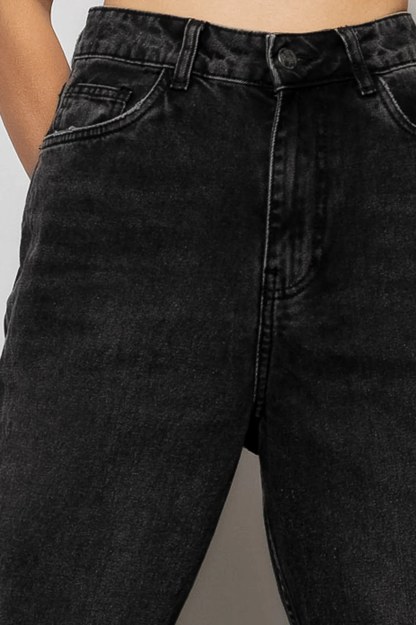 Charcoal Straight Jeans