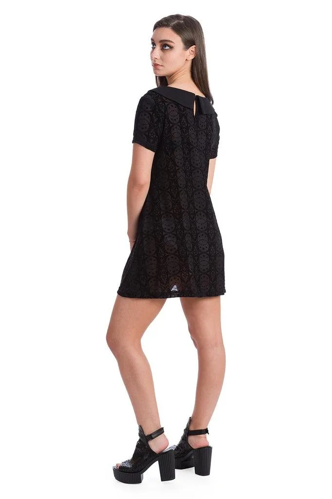 Circle Flock Shift Dress