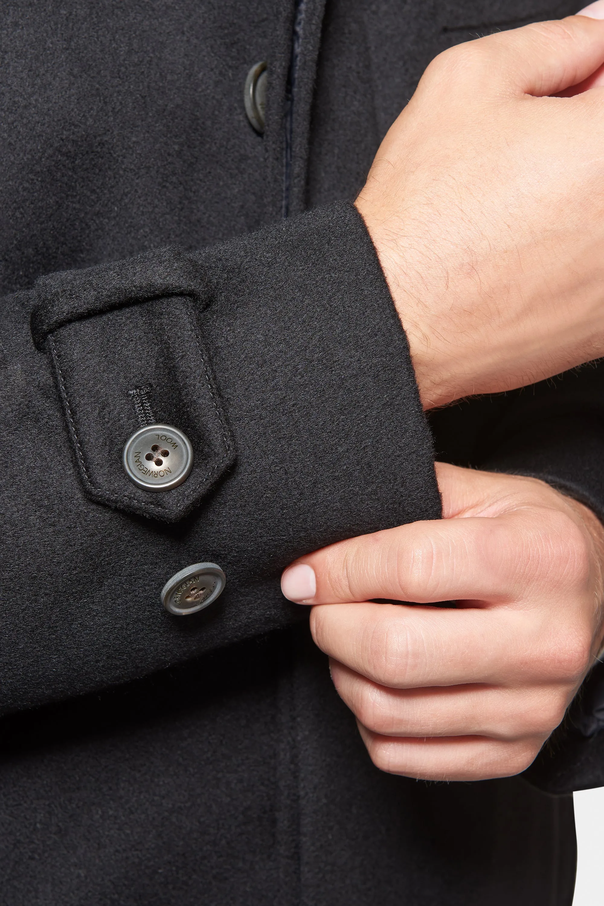 Classic Wool Car Coat, Black