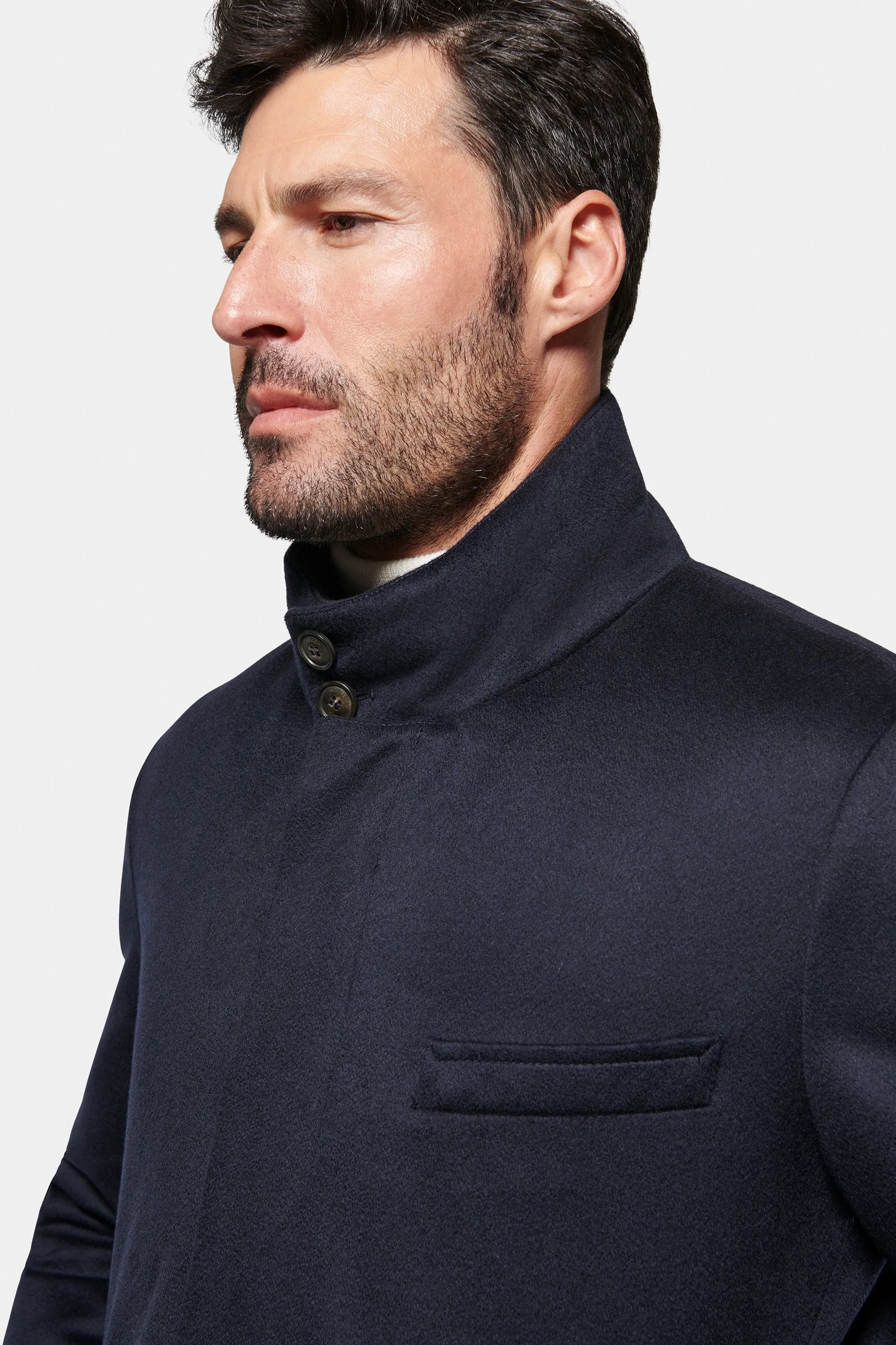 Classic Wool Car Coat, Navy