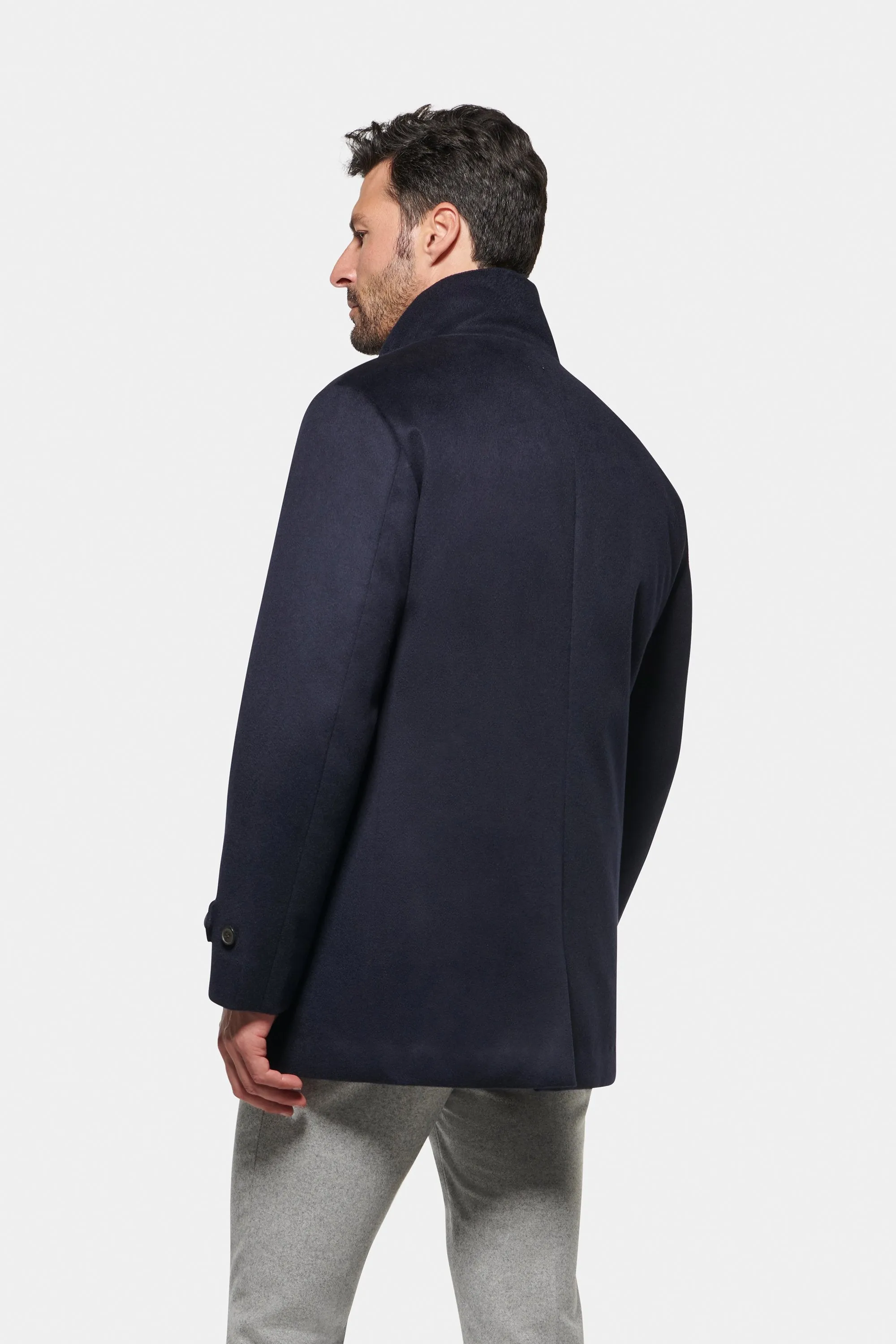 Classic Wool Car Coat, Navy