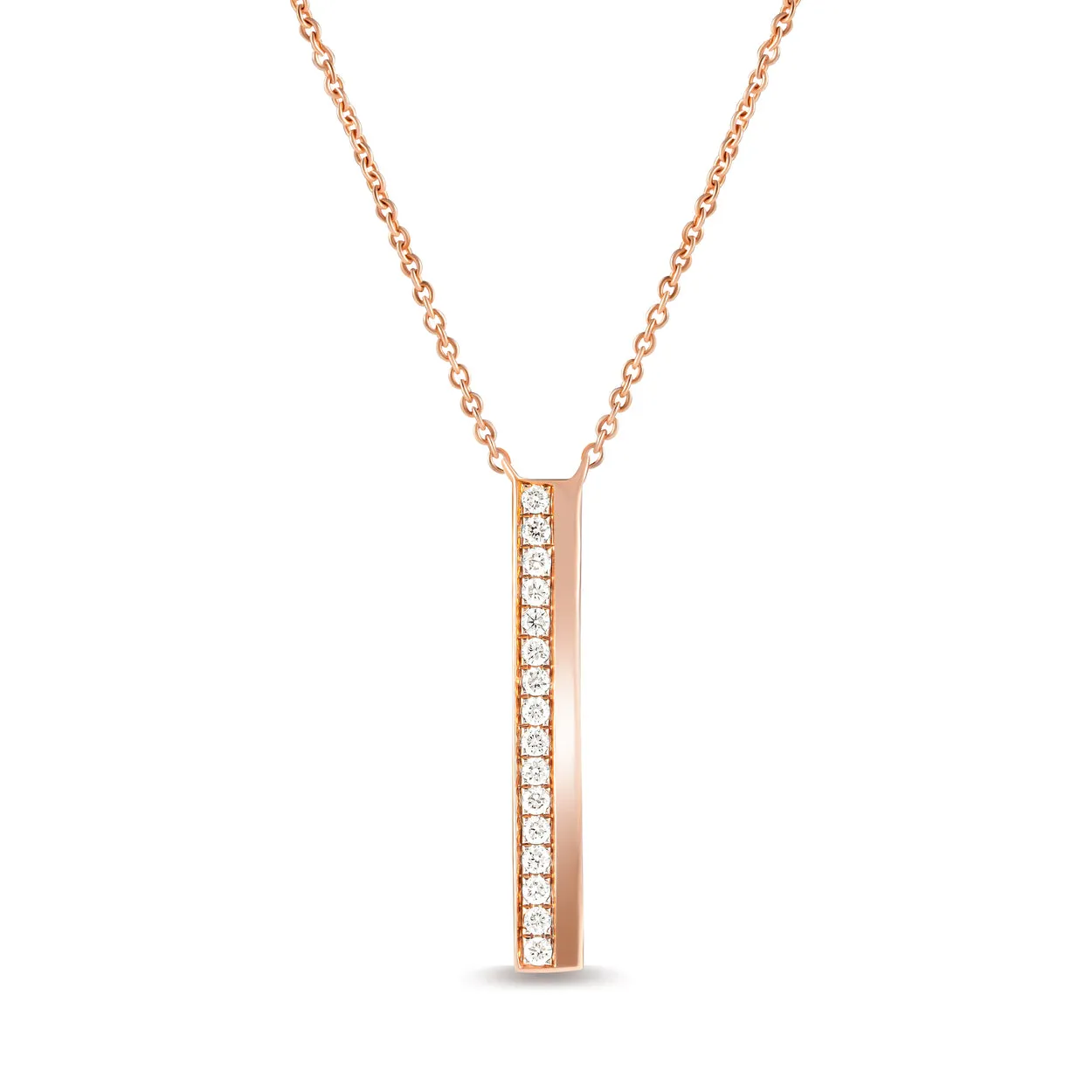 CLASSY LINEAR DIAMOND NECKLACE