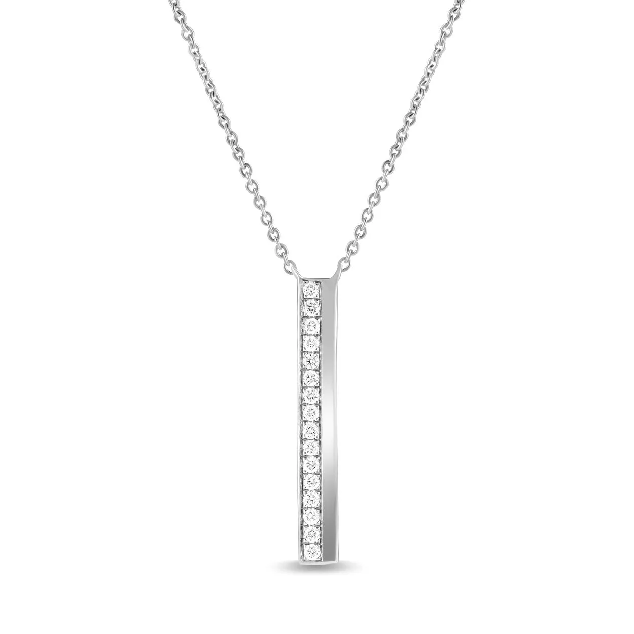 CLASSY LINEAR DIAMOND NECKLACE