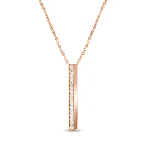 CLASSY LINEAR DIAMOND NECKLACE