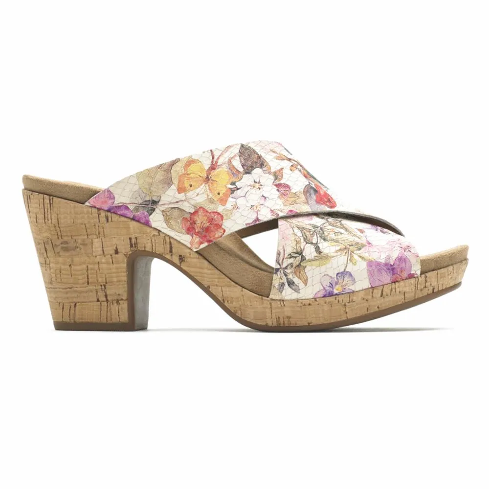 Cobb Hill ALLEAH SLIDE WHITE/FLORAL