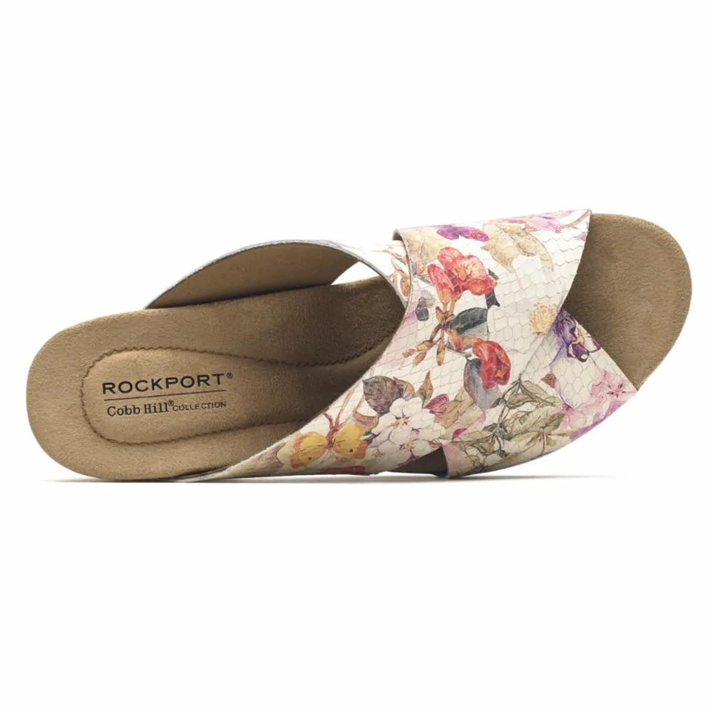 Cobb Hill ALLEAH SLIDE WHITE/FLORAL