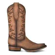 Corral L2032 Ladies Distressed Brown Floral