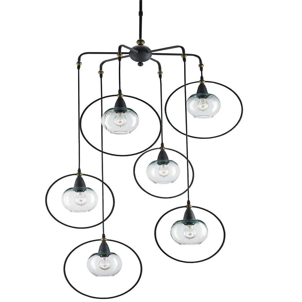 Cosmos Iron Ringed Chandelier