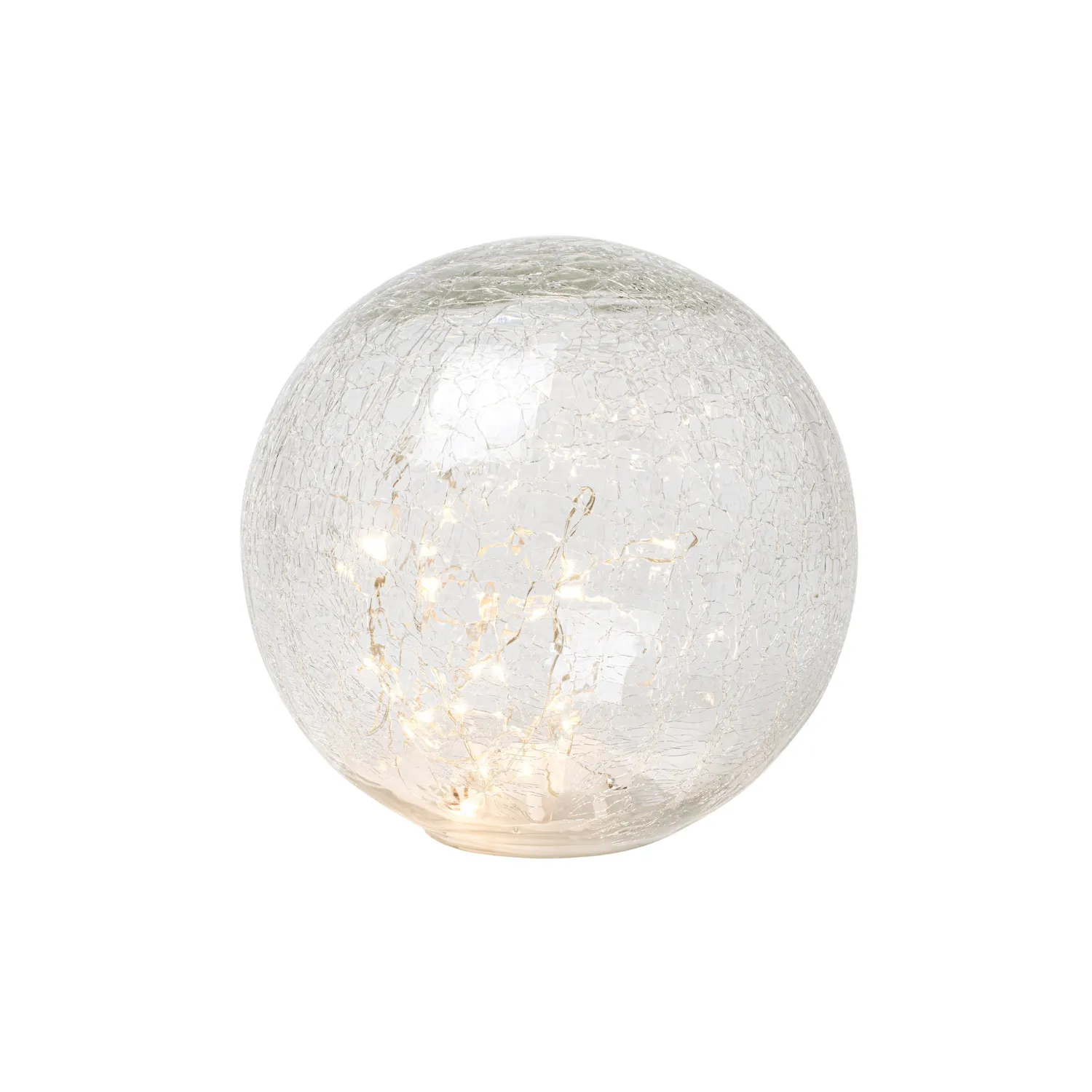 Crackle LED Glass Globe Light