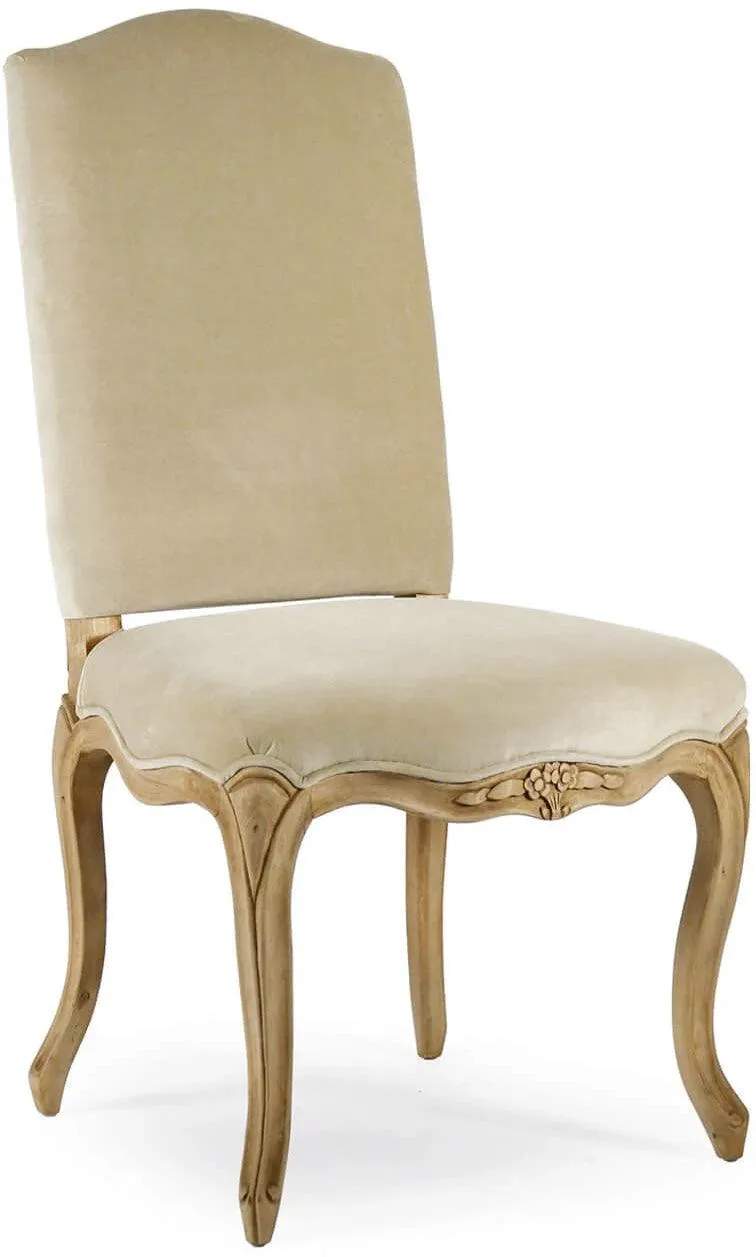 Cream Cushioned Back French Chairs