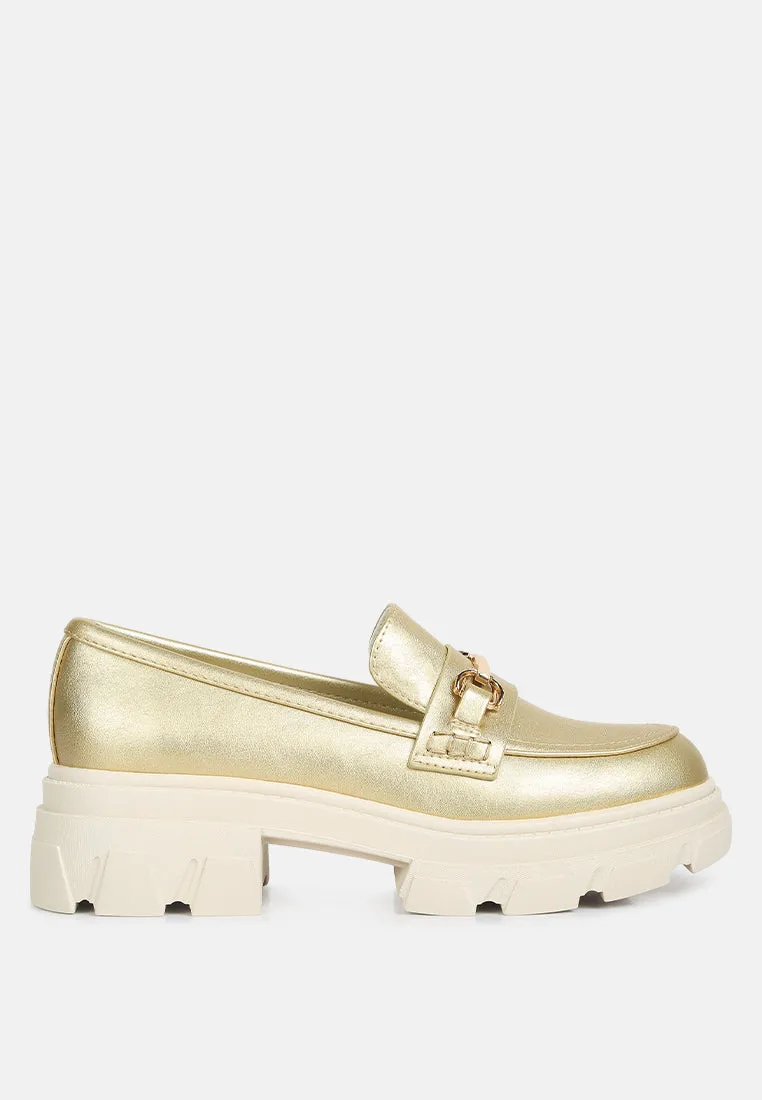 Darlina Metallic Platform Loafers By Ruw