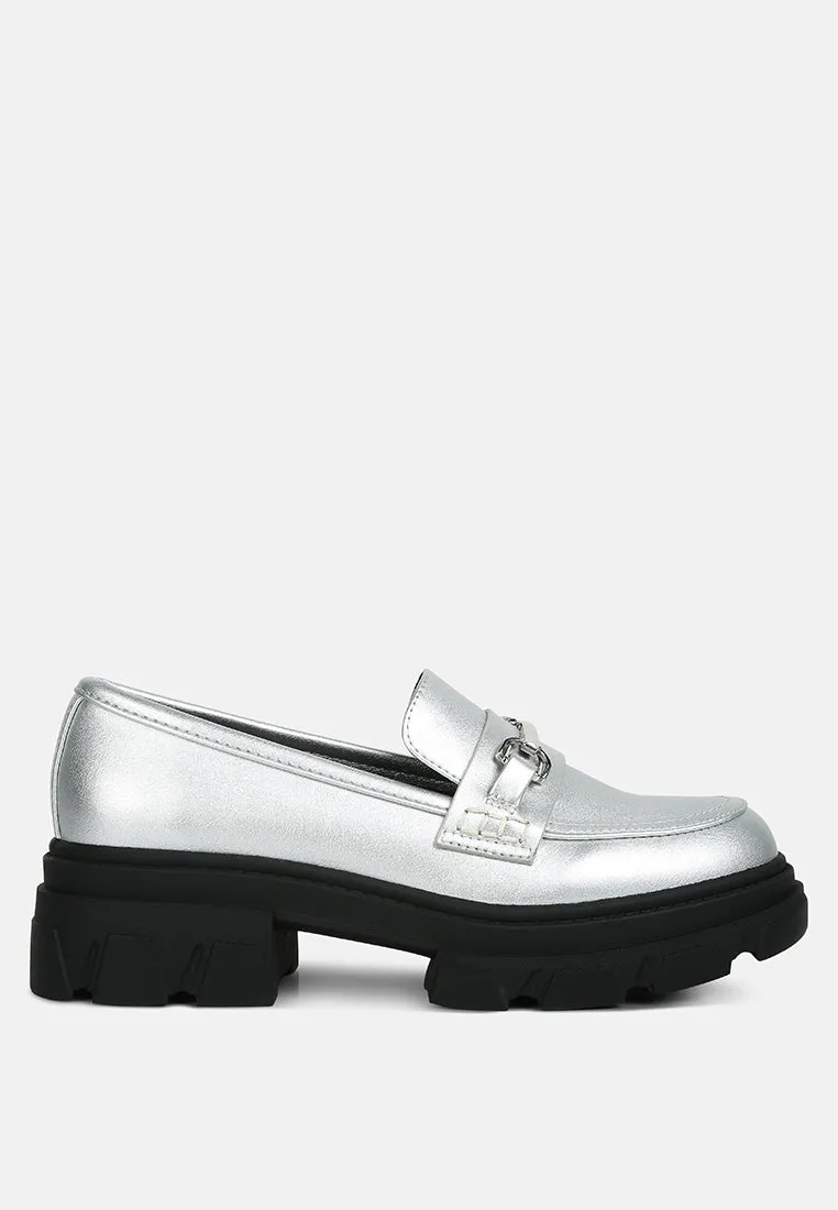 Darlina Metallic Platform Loafers By Ruw