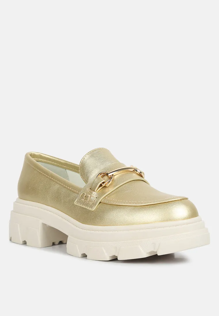 Darlina Metallic Platform Loafers By Ruw