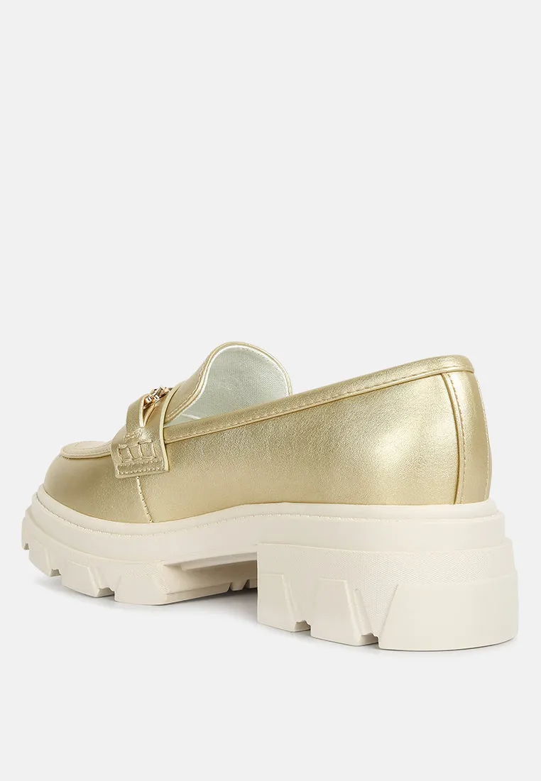 Darlina Metallic Platform Loafers By Ruw