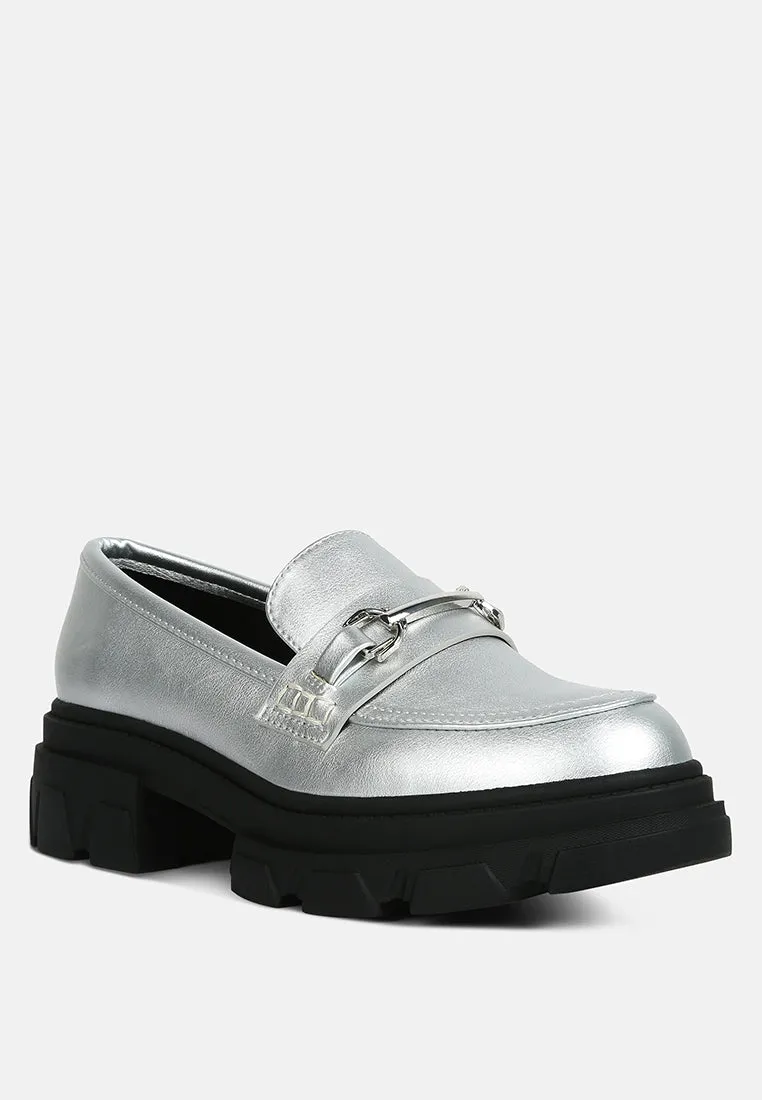 Darlina Metallic Platform Loafers By Ruw